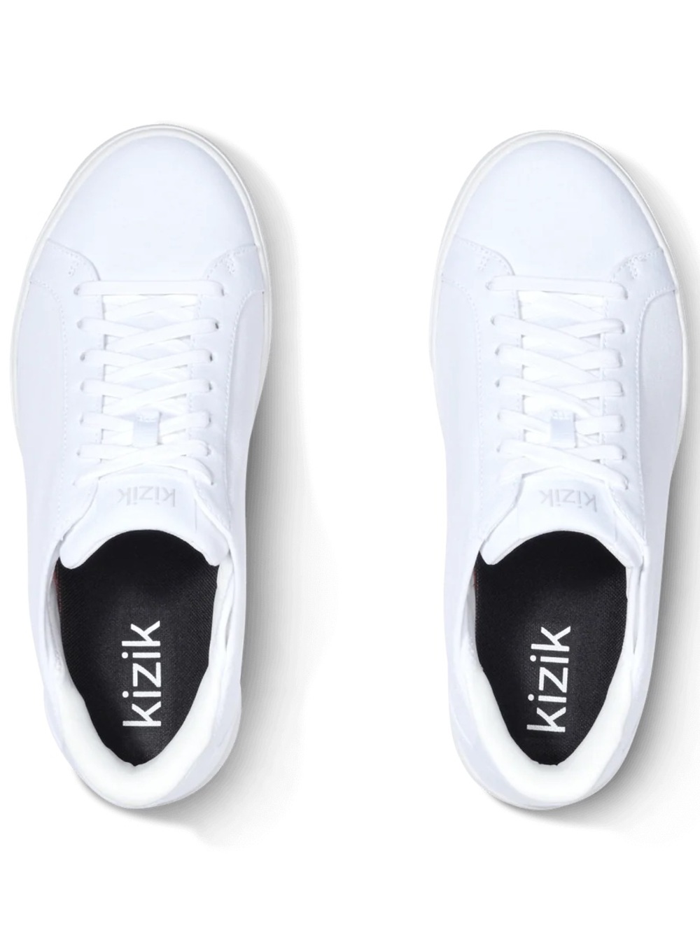 Kizik Women's White Lace-Up Casual Sneakers